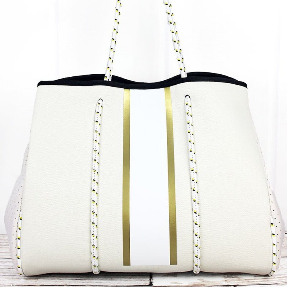 White and Gold Tote
